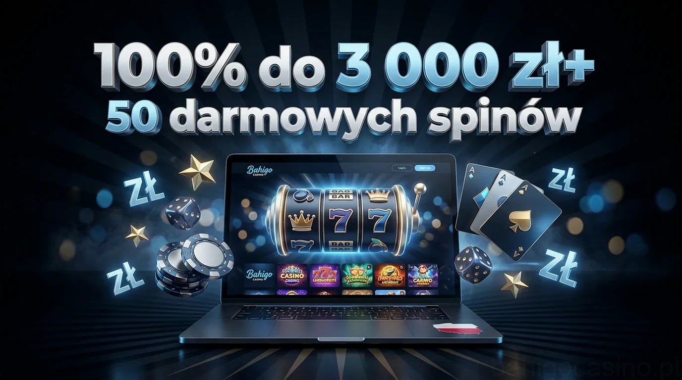 100% do 3 000 zł+ 50 darmowych spinów